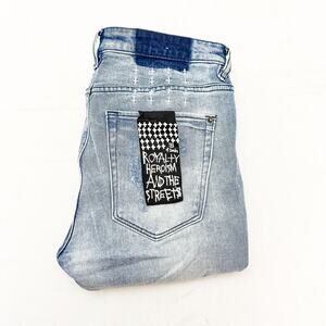 Ksubi Van Winkle Trashed Dreams 098 Ripped Button Fly Skinny Denim Jeans Size 30